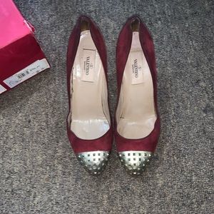Valentino suede red pumps size 36.5